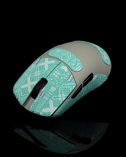 Grip Tape for Lamzu Maya X - Anti-Slip,Enhanced Control, Sweat Resistance,Improves FPS Gaming Grip & Mouse Protection [Pre-Cut] Printsteam Cyan 0.5mm
