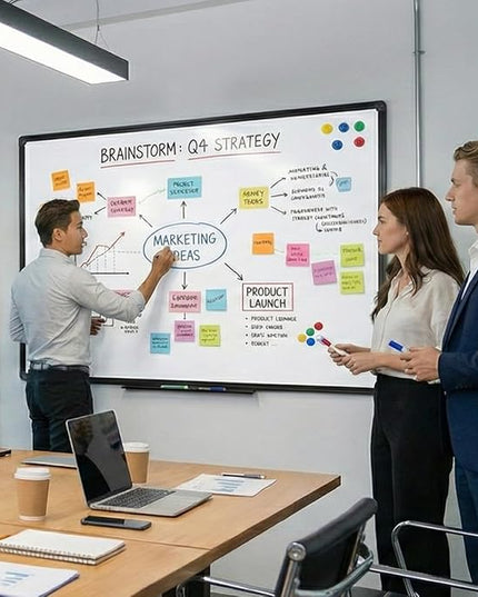 72" x 40" Inch Extra Large Magnetic Whiteboard, Black Aluminum Framed Wall Mount Dry Erase Board for Office, Classroom, Home, Premium for Presentations, Planning & Collaboration