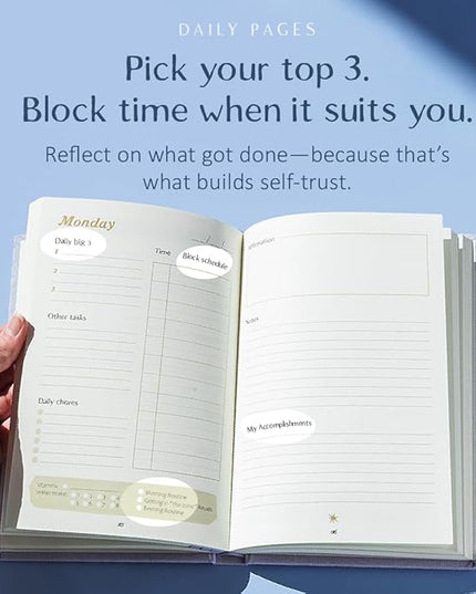 The ADHD Planner for Adults - Undated Daily & Weekly ADHD Journal for Disorganized People, 90 Days - Habit Tracker, Record Emotions & Mood - Academic Goals - Structure & Focus for Adults Brains