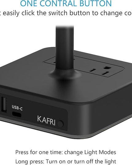 KAFRI RGB Dual Headphone Stand with USB C Charger Desk Gaming Double Headset Holder Hanger Rack with 3 USB Charging Port and 2 Outlet - Suitable for Gamer Desktop Table Game Earphone Accessories Gift