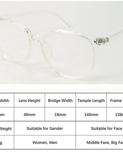 Reading Glasses Anti Blue Light Blocking Reader Oversized Frame for Women Men for Mid Big Face Anti Eyestains