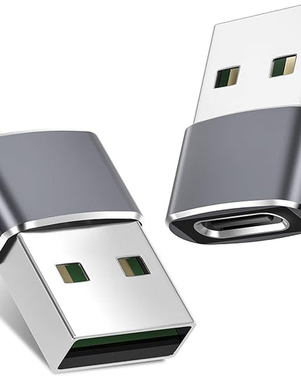 Basesailor USB to USB C Adapter for iPhone 17 Pro Max,16 15 Charger Adapter 2Pack,Type C Female to USBA Male Converter for Apple Watch iWatch S11 S10 SE,AirPods Pro 3 4,iPad mini 7 6 Air 5,Samsung S25