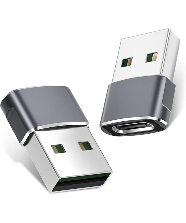Basesailor USB to USB C Adapter for iPhone 17 Pro Max,16 15 Charger Adapter 2Pack,Type C Female to USBA Male Converter for Apple Watch iWatch S11 S10 SE,AirPods Pro 3 4,iPad mini 7 6 Air 5,Samsung S25