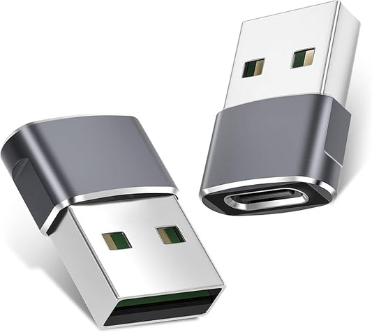 Basesailor USB to USB C Adapter for iPhone 17 Pro Max,16 15 Charger Adapter 2Pack,Type C Female to USBA Male Converter for Apple Watch iWatch S11 S10 SE,AirPods Pro 3 4,iPad mini 7 6 Air 5,Samsung S25