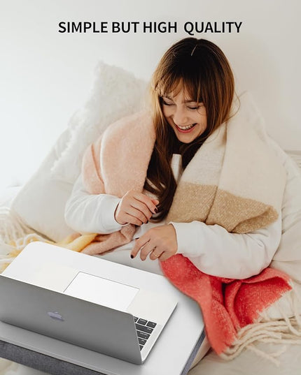 ZEAPTAC Lap Desk with Pillow Cushion, Portable Laptop Bed Desk, Fits up to 15.6 inch Laptop, Lap Stand for Bed & Couch & Carpet, Book Tablet/Drawing Board - White