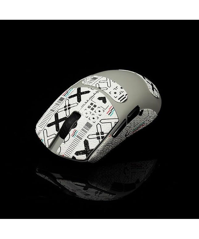 Grip Tape for Lamzu Atlantis Maya - Anti-Slip,Enhanced Control, Sweat Resistance,Improves FPS Gaming Grip & Mouse Protection [Pre-Cut] Printsteam White Black 0.5mm