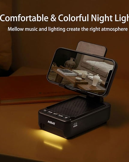 Gifts for Men Him, Cell Phone Stand with Bluetooth Speaker&Led Color Changing Light, Unique Gifts for Women Dad Her Husband, Cool Tech Gadget Wireless Speaker, Birthday Gifts for Men, Ideal Gifts
