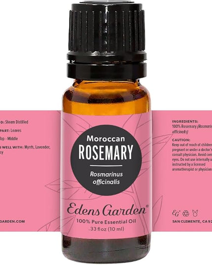 Edens Garden Rosemary- Moroccan Essential Oil- 100% Pure Premium Grade, Undiluted, Natural, Therapeutic, Aromatherapy, The Best for Skin, Laundry, Humidifiers 10 ml (.33 fl oz)