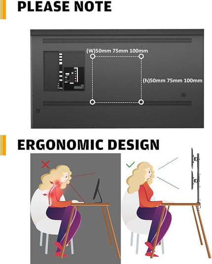 HEMUDU Dual Monitor Articulating Desk Mount Arm Stand - Vertical Stack Screen Supports Two 13 to 34 Inch Computer Monitors with C Clamp