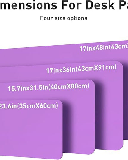 Aothia Leather Desk Pad Protector, Mouse Pad, Office Desk Mat, Non-Slip PU Leather Desk Blotter, Laptop Desk Pad, Waterproof Desk Writing Pad for Office and Home (23.6" x 13.7", Iris Violet)
