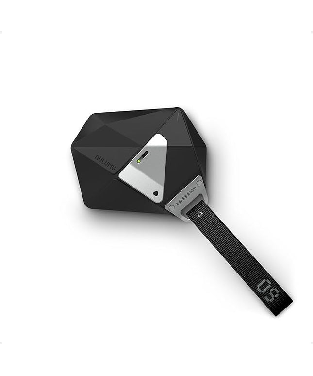 Aulumu A09 Geometric AirPods Pro 2 Case [2nd/1st Generation] with Lock | Protective Cover with Nylon Buckle | Alloy Armour | Compatible with Apple AirPods Pro(2023/2022/2019) - Black