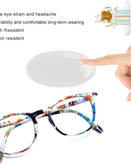 Henotin 3-Pack Blue Light Blocking Reading Glasses,Spring Hinge Computer Readers for Men Women,Anti UV Ray Filter Eyeglasses (readers for women, 1.25)