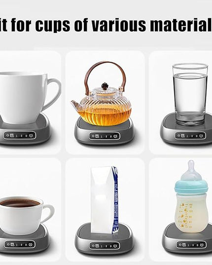 Coffee Mug Warmer - 11x12.5x3.40cm Electric Coffee Cup Warmer for Desk, 55℃ Temperature Control Smart Coffees Heater, for Heating Coffees, Milk, Beverage, Cocoa, for Home Offices Christmas Birthday