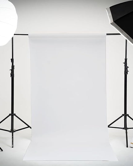 Kate Seamless Paper Backdrop for Photography Photo Backdrop Paper (53''x16.4' Arctic White)