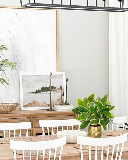 Oairse Articicial Plants Indoor Small Fake Plants in Pots Faux Pothos N‘ Joy Potted Plant Fake Indoor Plants with Gold Pots for Bathroom Living Room Office Desk Shelves