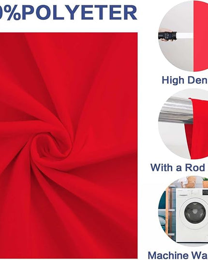 Photo Backdrop Red Background Cloth Professional Photography Solution 10x10ft Seamless Design to Eliminate Wrinkles Wedding Luxury Theme Decoration Art Exhibition Gallery Display