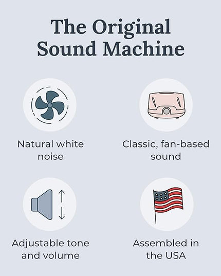 Yogasleep Dohm Classic (Pink) The Original White Noise Machine, Soothing Natural Sound from A Real Fan, Noise Cancelling for Office Privacy, Travel & Meditation, Sleep Therapy for Adults & Baby