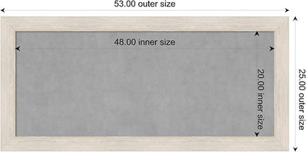 Amanti Art White Framed Magnetic Board 25x53 Oversize Vision Board for use with Magnets, 100% Metal Sheet to Display Items as Office Decor or for Home Organization in mudroom, Kitchen or Kids Room