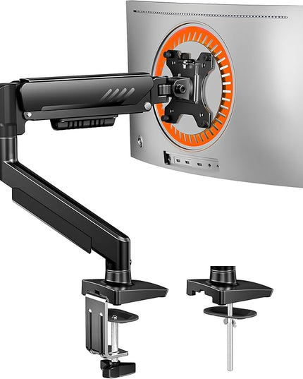 ErGear Single Monitor Arm, Fully Adjustable Monitor Mount for 13–34 Inch Screens, Fast Install Computer Monitor Stand with Tool-Free VESA Mount, Cable Management, Holds 19.8 lbs, Max VESA 100x100mm