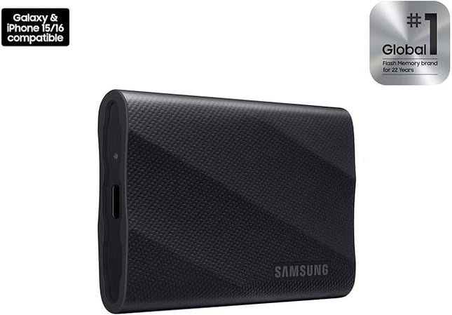 SAMSUNG T9 Portable SSD 4TB, USB 3.2 Gen 2x2 External Solid State Drive, Seq. Read Speeds Up to 2,000MB/s for Gaming, Students and Professionals,MU-PG4T0B/AM, Black (pack of 1)
