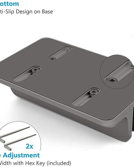 Vertical Laptop Stand for Desk [Adjustable] Sturdy Aluminum Dock Fits All Laptops (up to 20.3 inches) Space Saving, Modern Compact Holder, Compatible with MacBook Pro/Air, Surface, HP, Dell (Gray)