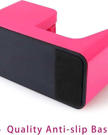 ABEL SimpleWork Desktop Tape Dispenser, Pink, 1 in Core, Non-Skid Weighted Base, Tape Cutter for Office, Home, School, and Crafts