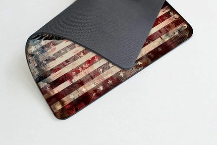 Square Mouse Pad Patriotic Bald Eagle with American Flag-5,Gaming Mouse Pads for Desk,Soft Computer Waterproof Non-Slip Mouse Mat