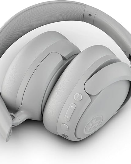 JLab JBuds Lux ANC Wireless Headphones, Cloud White, Hybrid Active Noise Cancelling, Customizable Sound, Spatial Audio Compatible, Premium Over-Ear Bluetooth Headset