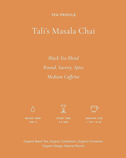 Art of Tea | Talis Masala Chai | 12 Count Eco Friendly Pyramid Chai Tea Bags Sachet