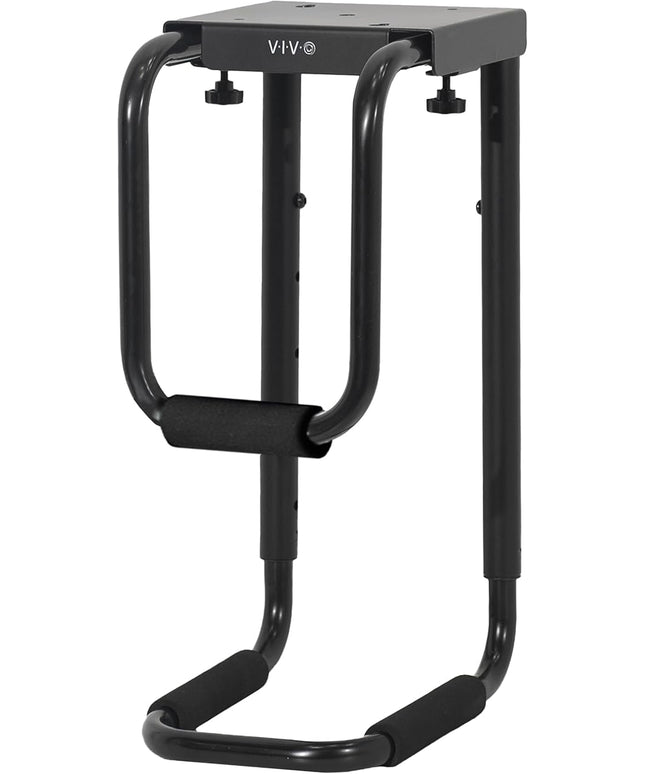 VIVO Heavy Duty Adjustable Under-Desk PC Mount, Home and Office Computer CPU Holder with Secure Locking, Supports up to 66 lbs, Black, MOUNT-PC04B
