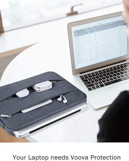 Voova 13 13.6 Inch Laptop Sleeve Case Compatible with MacBook Air 13 M1/M2/M3/M4 2020-2025, MacBook Pro 13/14, IPad Air/Pro 13, Waterproof Slim Computer Bag Cover with Handle, Dark Grey