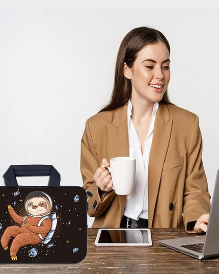 AMARY Laptop Sleeves 11.6" 12" Laptop Handle Bag Neoprene Notebook Carrying Pouch Chromebook Sleeves case Ultrabook Case Tablet Cover Fit Apple MacBook Air HP DELL Lenovo Asus (Sloth-1)