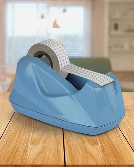Acrimet Premium Desktop Tape Dispenser, Plastic, Non-Skid Base (Heavy Duty) (Light Blue Color)