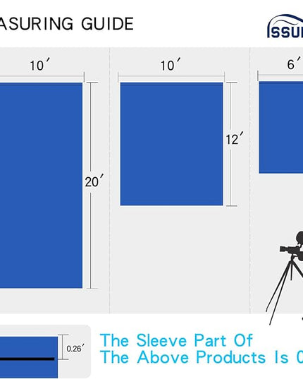 ISSUNTEX 10X20 ft Background Muslin Backdrop, Photo Studio, Collapsible High Density Screen for Video Photography and Television-Blue