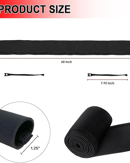 1 PCS Trolling Motor Cable Organizer Sleeve, 60" L Neoprene Troll Sleeve Trolling Motor Wire Cover, Cable Management Sleeve Wrap for Cover Wire and Extension Cords
