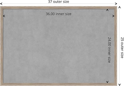 Amanti Art White Framed Magnetic Board 25x37 Large Vision Board for use with Magnets, 100% Metal Sheet to Display Items as Office Decor or for Home Organization in mudroom, Kitchen or Kids Room