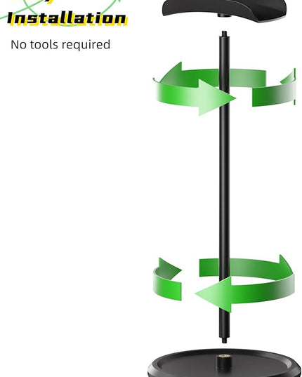 NQQNQQ Headphone Stand【1PACK】 Headphone Holder with Storage Tray Compatible for Max Pro, Beats, Bose and Most Gaming Headphones. 【No Tools Required】 YO-2 (Black)