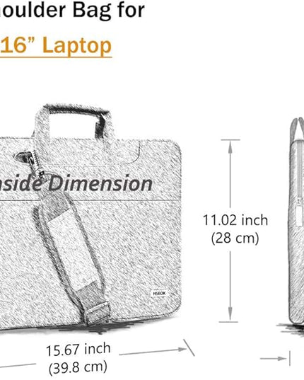 Hseok Laptop Shoulder Bag 15 15.6 16 Inch Briefcase, Compatible With MacBook Pro 16 inch 2025-2019 M4 M3 M2 M1, Mac 15.4", XPS 15 and Most 15-16'' Notebooks, Spill-Resistant Handbag, Butterfly