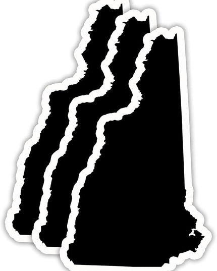 (3PCS) New Hampshire State Map Stickers, US State Stickers - Waterproof Vinyl Decals for Tumblers, Water Bottles, Laptops, Books, Scrapbooks, Great for New Hampshire Lovers 3 x 1.8 Inch