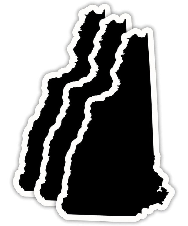 (3PCS) New Hampshire State Map Stickers, US State Stickers - Waterproof Vinyl Decals for Tumblers, Water Bottles, Laptops, Books, Scrapbooks, Great for New Hampshire Lovers 3 x 1.8 Inch