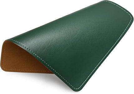 Mouse Pad, PU Mouse Pad，Leather Mouse Pad with Stitched Edge Micro-Fiber Base with Non-Slip Waterproof，Mouse Pad for Computers，Laptop, 8x11Inch (Army Green)