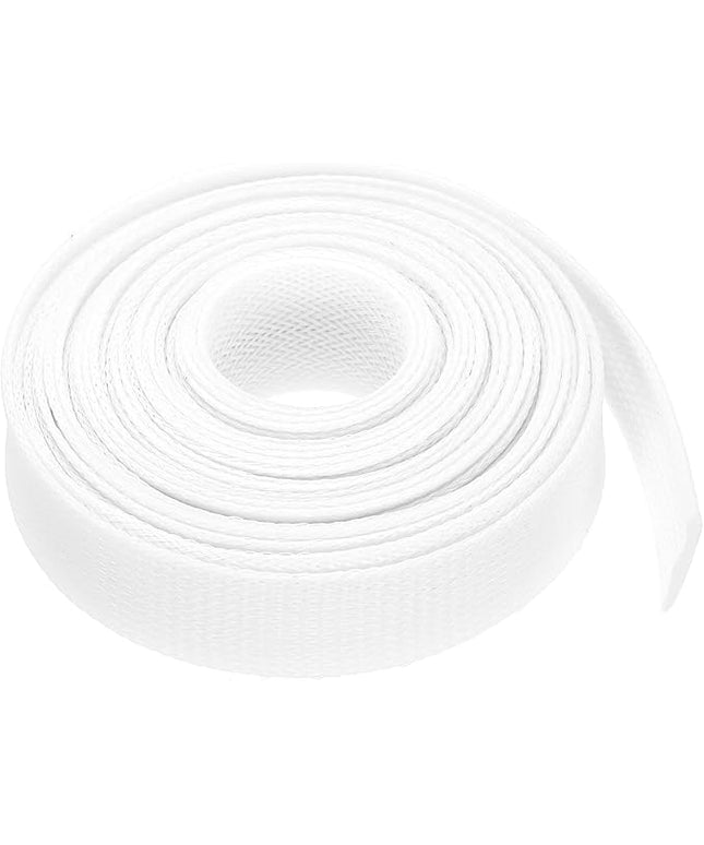uxcell Expandable Sleeving, 1 1/4-inch 25ft Cable Sleeve, White