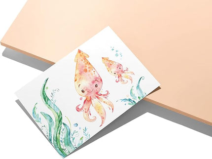 Twigs Paper - Assorted Ocean Animals Greeting Cards - Stationery Cards with Envelopes - Thank You Card - Blank Note Cards - Greeting Cards for All Occasions - Made in USA (5.5 x 4.25, Set of 12)