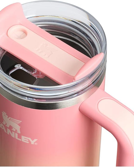 STANLEY Quencher H2.0 Tumbler with Handle and Straw 30 oz | Flowstate 3-Position Lid | Cup Holder Compatible for Travel | Insulated Stainless Steel Cup | BPA-Free | Pink Mesa Sunset