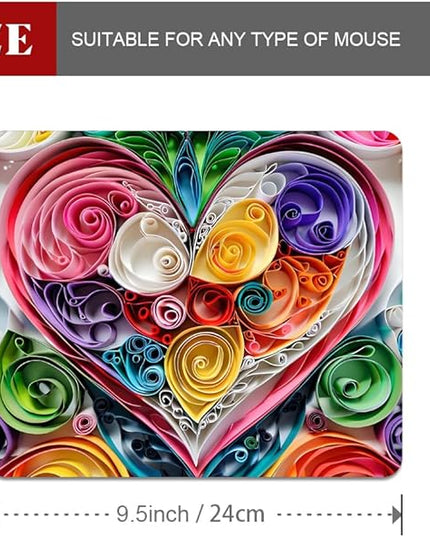 Love Flower Square Mouse pad, Texture, Waterproof, Anti Slip Rubber Base, Computer Mouse pad, Laptop Mouse pad