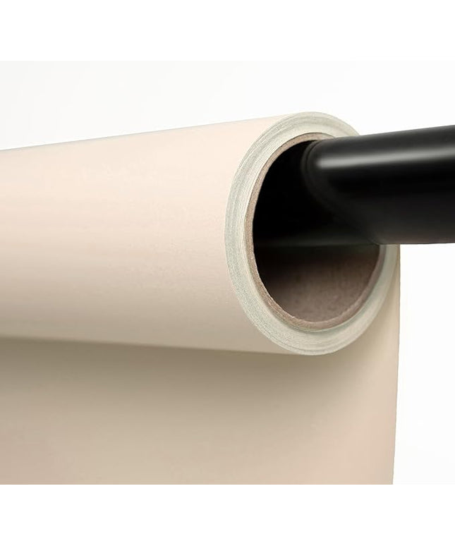 Kate Seamless Paper Backdrop for Photography Beige Cream Backdrop Paper (53''x16.4' Ivorine)
