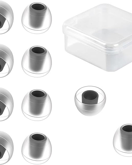 5 Pairs KBEAR 07 Ear Tips, KINBOOFI Silicone IEM Eartips Earbuds for KZ ZST ZS10 PRO AS10 ZSN ZSN ZSN PRO X ZSN PRO ZAR ZS10 PRO X Wired Earbuds Headphone (Black,M-/M-/M-,5 Pairs)