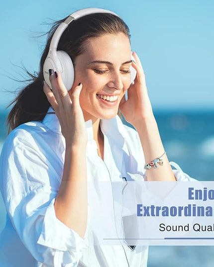 BERIBES Bluetooth Headphones Over Ear, 65H Playtime and 6 EQ Music Modes Wireless Headphones with Microphone, HiFi Stereo Foldable Lightweight Headsets, Deep Bass for Home Office Cellphone PC Ect.