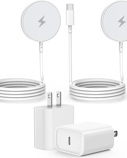 Wireless Charger,[Apple MFi Certified]15W Magnetic Charger 2Pack 3FT Magnetic Charge Pad with USB C Port PD Block Fast Charging Wireless Charge for iPhone Air/17 Pro Max/16 Pro/16 Plus/16e/15/14/13/12