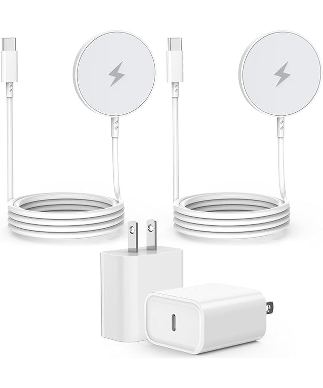 Wireless Charger,[Apple MFi Certified]15W Magnetic Charger 2Pack 3FT Magnetic Charge Pad with USB C Port PD Block Fast Charging Wireless Charge for iPhone Air/17 Pro Max/16 Pro/16 Plus/16e/15/14/13/12